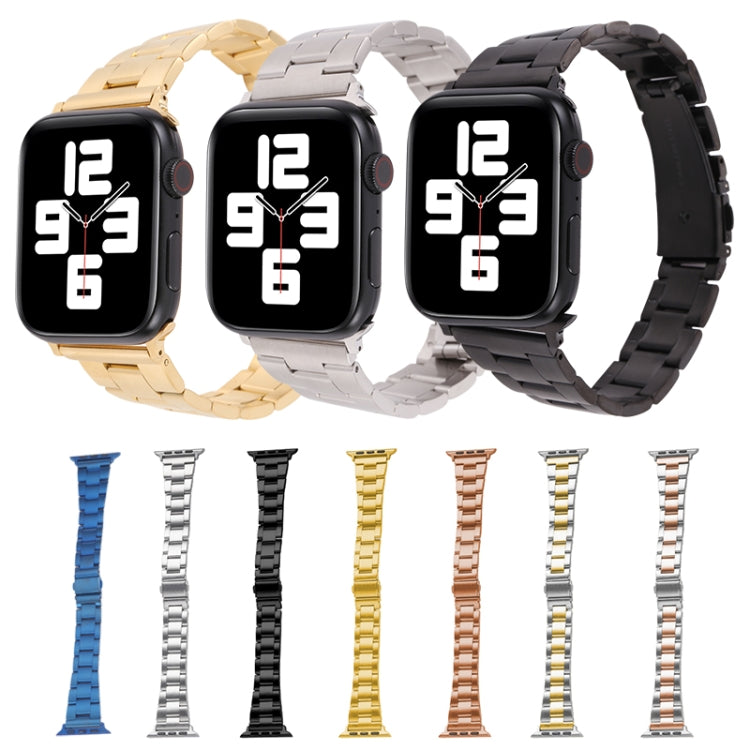 Small Waist Quick Release Watch Band For Apple Watch Series 8&7 41mm / SE 2&6&SE&5&4 40mm / 3&2&1 38mm(Silver Gold) - Watch Bands by PMC TechLife | Online Shopping South Africa | PMC TechLife