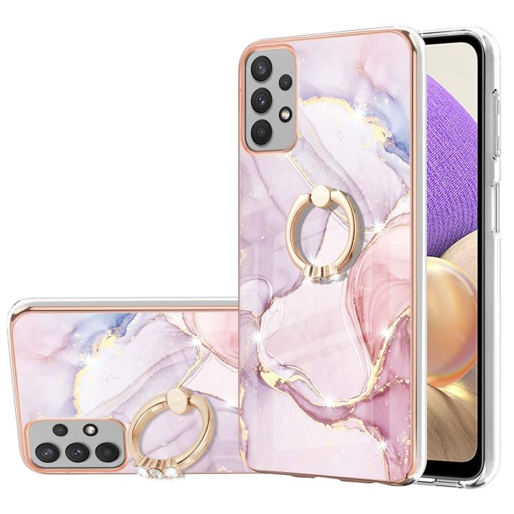 For Samsung Galaxy A23 5G / 4G Electroplating Marble Pattern TPU Phone Case with Ring(Rose Gold 005) - free shipping - PMC TechLife - Order now!