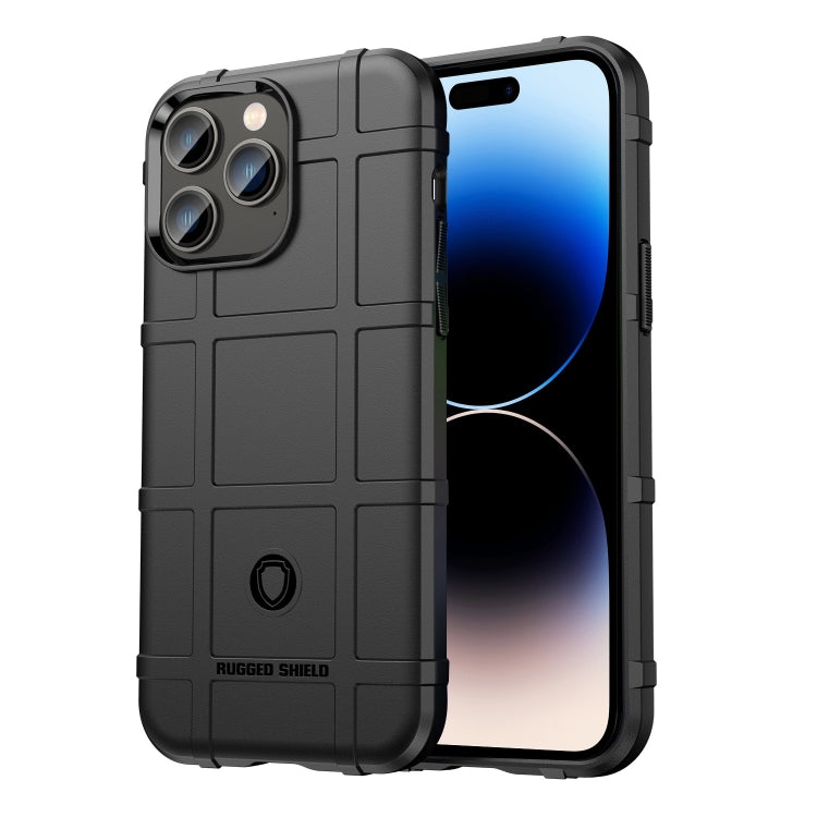 For iPhone 14 Pro Max Rugged Shield Full Coverage Shockproof TPU Case (Black) - iPhone 14 Pro Max Cases by PMC TechLife | Online Shopping South Africa | PMC TechLife | Buy Now Pay Later Mobicred