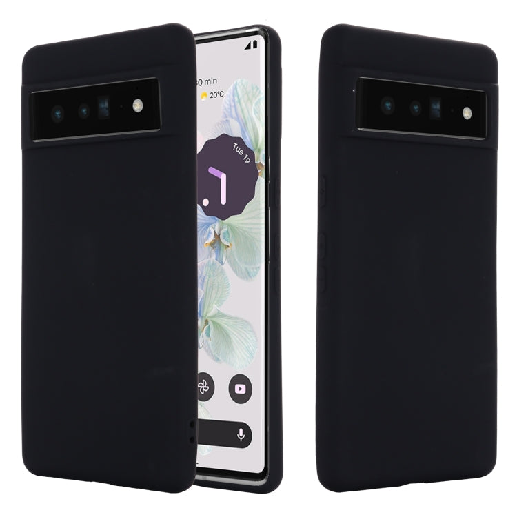 For Google Pixel 7 Pro Pure Color Liquid Silicone Shockproof Phone Case(Black) - free shipping - PMC TechLife - Order now!