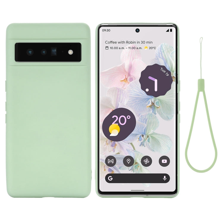 For Google Pixel 7 Pure Color Liquid Silicone Shockproof Phone Case(Green) - Google Cases by PMC TechLife | Online Shopping South Africa | PMC TechLife | Buy Now Pay Later Mobicred