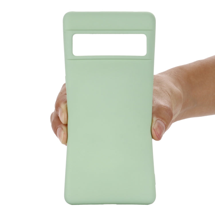 For Google Pixel 7 Pure Color Liquid Silicone Shockproof Phone Case(Green) - Google Cases by PMC TechLife | Online Shopping South Africa | PMC TechLife | Buy Now Pay Later Mobicred