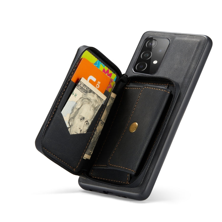 For Samsung Galaxy A33 5G JEEHOOD Magnetic Zipper Horizontal Flip Phone Leather Case(Black) - Galaxy Phone Cases by JEEHOOD | Online Shopping South Africa | PMC TechLife | Buy Now Pay Later Mobicred