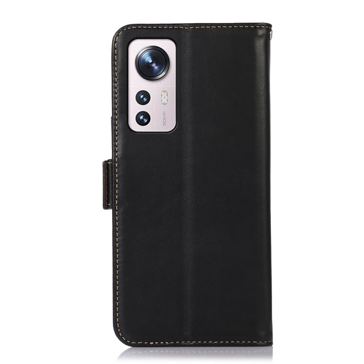 For Xiaomi 12 Lite Crazy Horse Top Layer Cowhide Leather Phone Case(Black) - Xiaomi Cases by PMC TechLife | Online Shopping South Africa | PMC TechLife