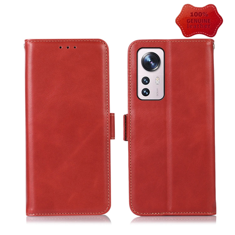 For Xiaomi 12 Lite Crazy Horse Top Layer Cowhide Leather Phone Case(Red) - Xiaomi Cases by PMC TechLife | Online Shopping South Africa | PMC TechLife