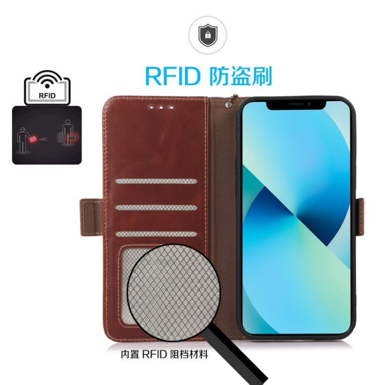For Xiaomi 12 Lite Crazy Horse Top Layer Cowhide Leather Phone Case(Brown) - Xiaomi Cases by PMC TechLife | Online Shopping South Africa | PMC TechLife