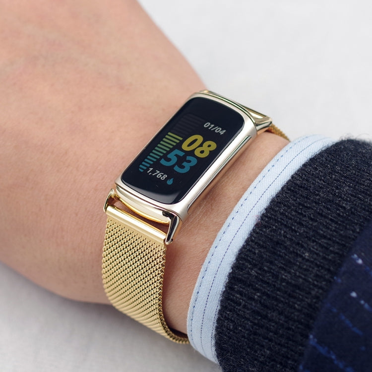 For Fitbit Charge 5 / Charge 6 Mijobs Magnetic Metal Watch Band(Gold) - Watch Bands by MIJOBS | Online Shopping South Africa | PMC TechLife | Buy Now Pay Later Mobicred