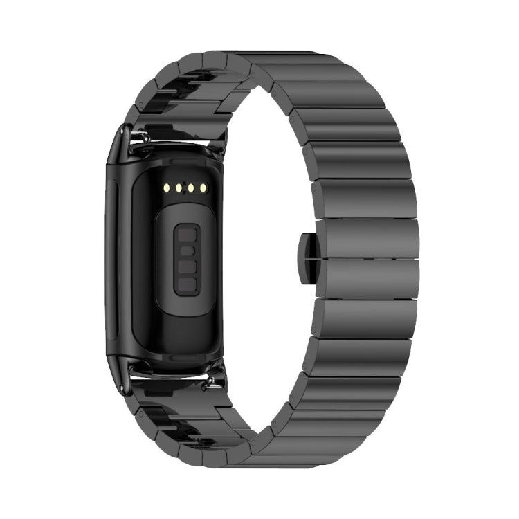 For Fitbit Charge 5 / Charge 6 Mijobs Bamboo Stainless Steel Metal Watch Band(Black) - free shipping - PMC TechLife - Order now!