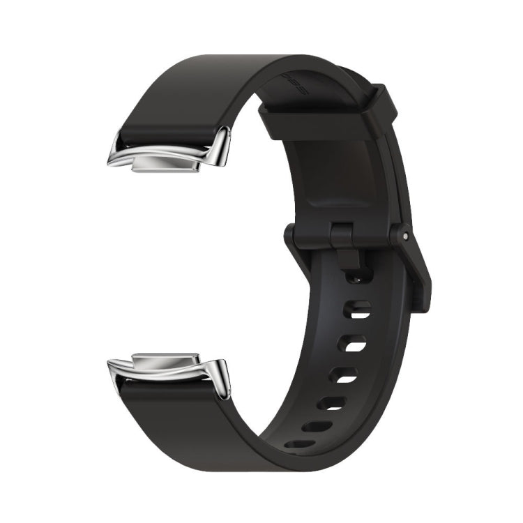 For Fitbit Charge 5 / Charge 6 Mijobs Soft Silicone  Watch Band(White+Silver) - Watch Bands by MIJOBS | Online Shopping South Africa | PMC TechLife | Buy Now Pay Later Mobicred