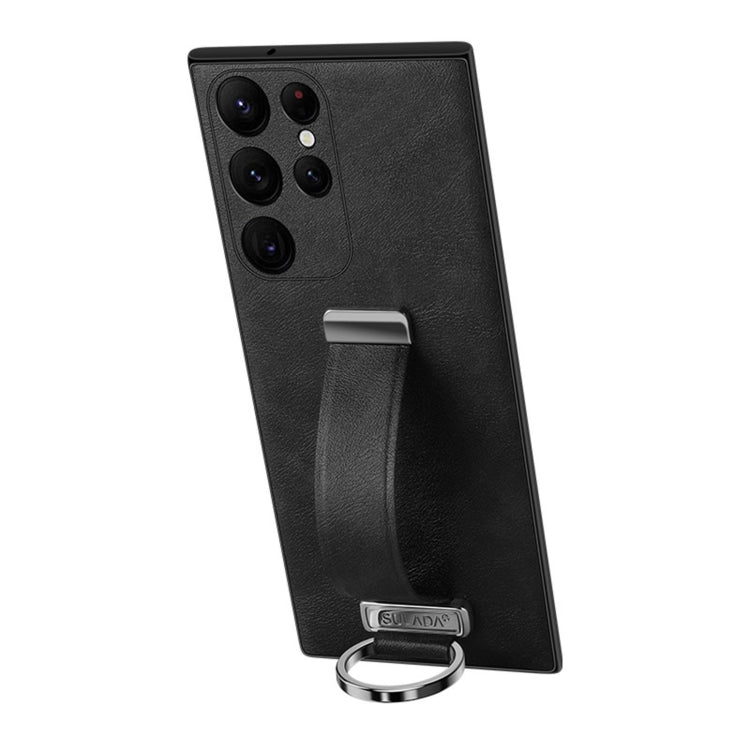 For Samsung Galaxy S22 Ultra 5G SULADA Cool Series PC + Leather Texture Skin Feel Shockproof Phone Case(Black) - free shipping - PMC TechLife - Order now!