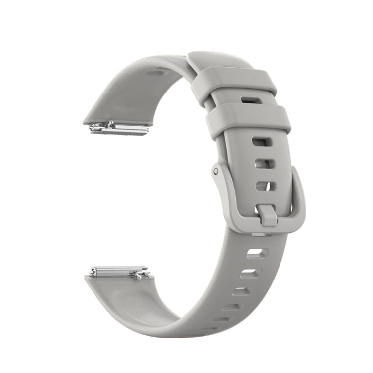 For Huawei Band 7 / Honor Band 7 Pure Color Silicone Watch Band(Grey) - Watch Bands by PMC TechLife | Online Shopping South Africa | PMC TechLife | Buy Now Pay Later Mobicred