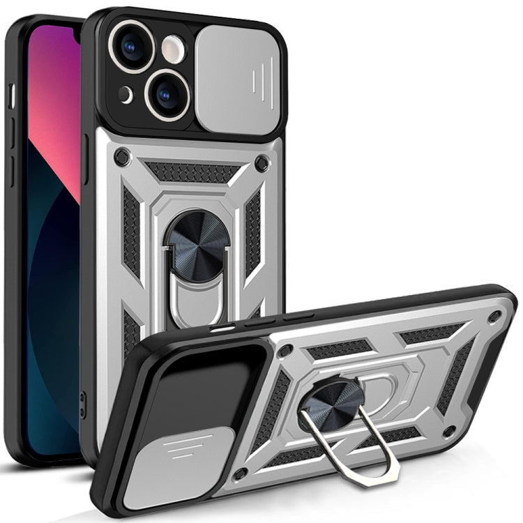 For iPhone 14 Sliding Camera Cover Design TPU+PC Phone Case (Silver) - free shipping - PMC TechLife - Order now!