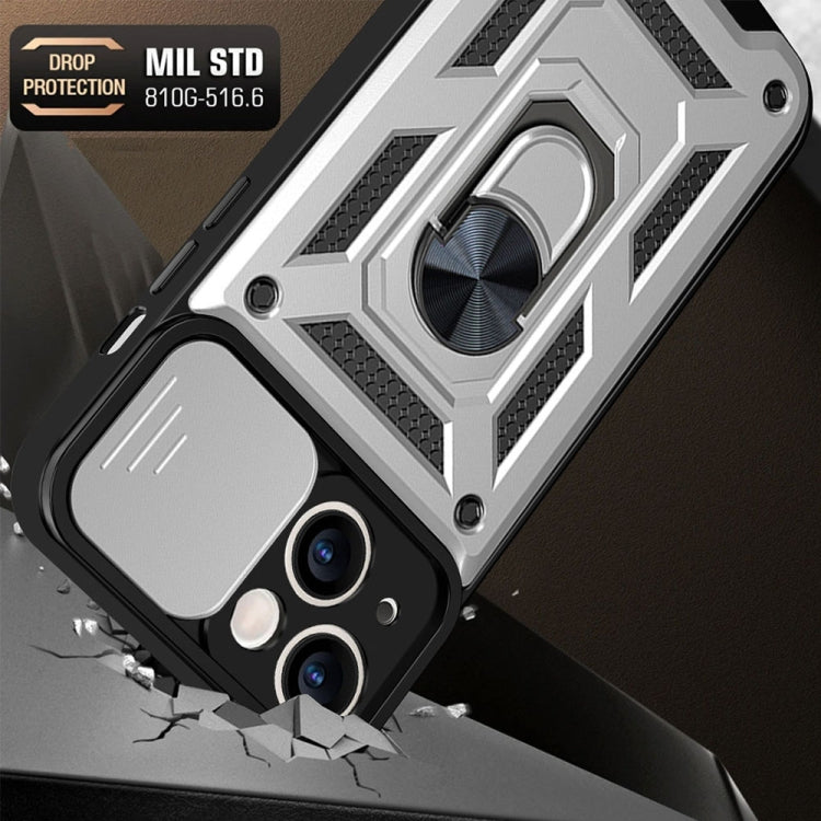 For iPhone 14 Sliding Camera Cover Design TPU+PC Phone Case (Silver) - free shipping - PMC TechLife - Order now!