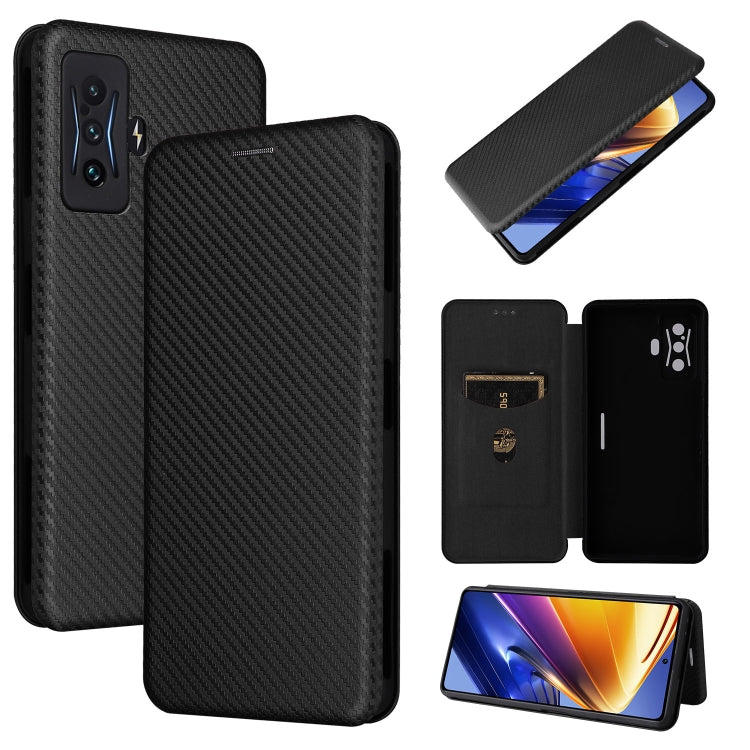 For Xiaomi Poco F4 GT/Redmi K50 Gaming Carbon Fiber Texture Horizontal Flip Leather Phone Case(Black) - free shipping - PMC TechLife - Order now!