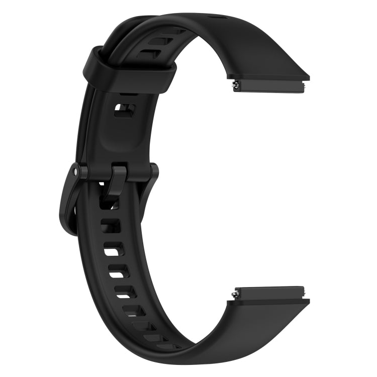 For Huawei Band 7 Silicone Watch Band(Black) - Watch Bands by PMC TechLife | Online Shopping South Africa | PMC TechLife | Buy Now Pay Later Mobicred
