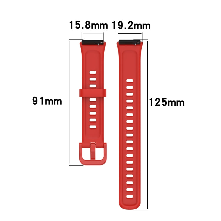 For Huawei Band 7 Silicone Watch Band(Red) - Watch Bands by PMC TechLife | Online Shopping South Africa | PMC TechLife | Buy Now Pay Later Mobicred