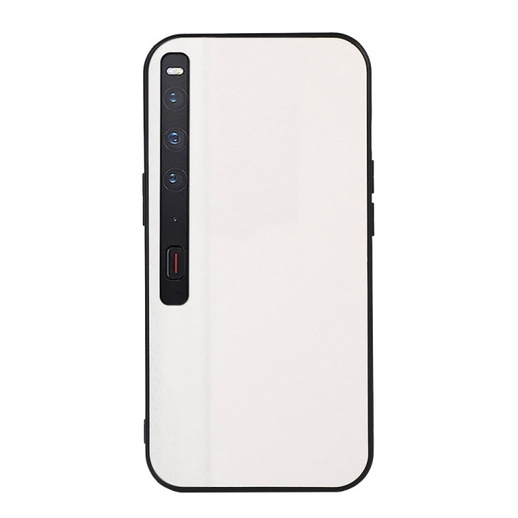 For Huawei Mate Xs 2 Two-color Litchi Texture PU Phone Case(White) - Huawei Cases by PMC TechLife | Online Shopping South Africa | PMC TechLife | Buy Now Pay Later Mobicred