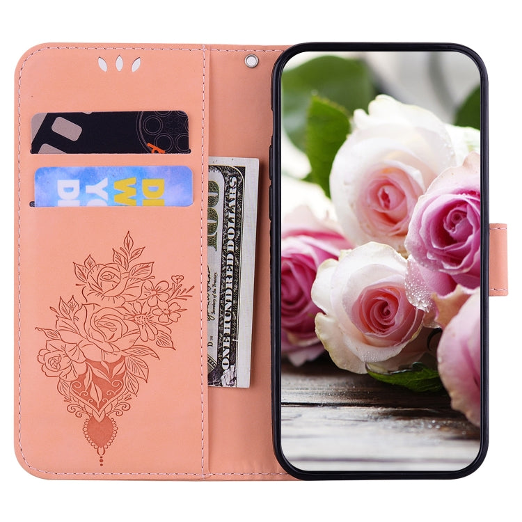 For Samsung Galaxy A03 Core Butterfly Rose Embossed Leather Phone Case(Pink) - Galaxy Phone Cases by PMC TechLife | Online Shopping South Africa | PMC TechLife | Buy Now Pay Later Mobicred