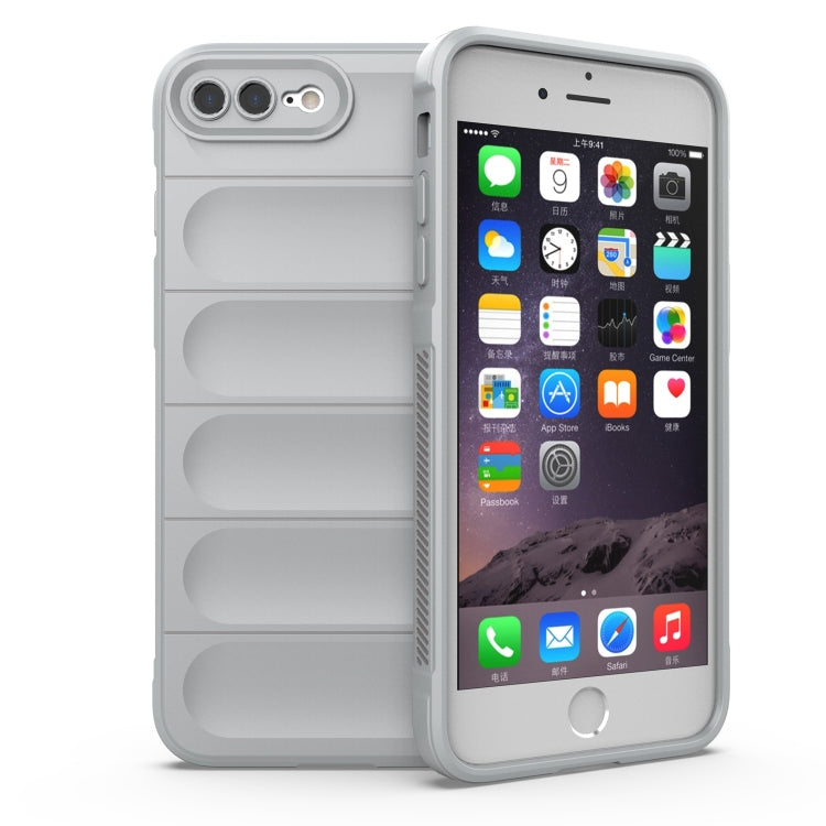 For iPhone SE 2022 / SE 2020 / 8 / 7 Magic Shield TPU + Flannel Phone Case(Grey) - iPhone SE 2022 / 2020 / 8 / 7 Cases by PMC TechLife | Online Shopping South Africa | PMC TechLife | Buy Now Pay Later Mobicred