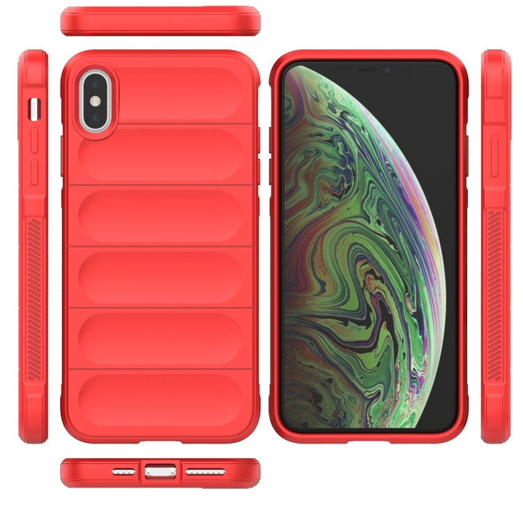 For iPhone XS Max Magic Shield TPU + Flannel Phone Case(Red) - More iPhone Cases by PMC TechLife | Online Shopping South Africa | PMC TechLife | Buy Now Pay Later Mobicred