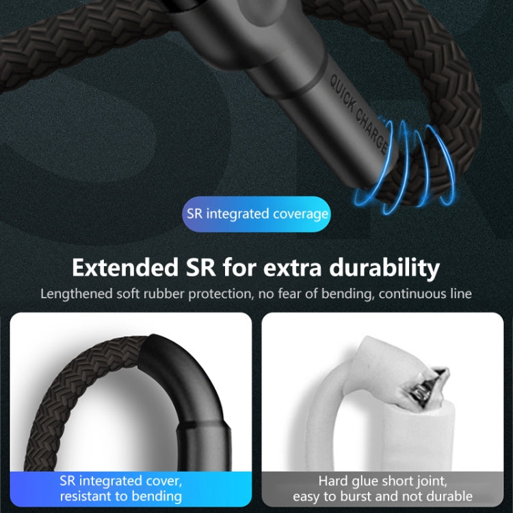 8 Pin 5A Beauty Tattoo USB Charging Cable,Cable Length: 1m(Black) - Normal Style Cable by PMC TechLife | Online Shopping South Africa | PMC TechLife