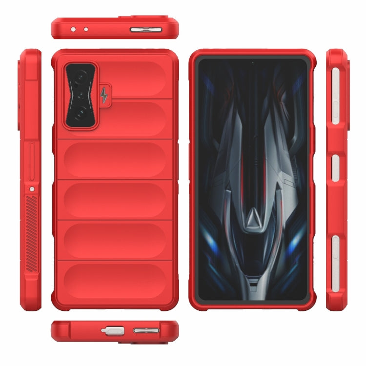 For Xiaomi Redmi K50 Gaming Magic Shield TPU + Flannel Phone Case(Grey) - Xiaomi Cases by PMC TechLife | Online Shopping South Africa | PMC TechLife | Buy Now Pay Later Mobicred