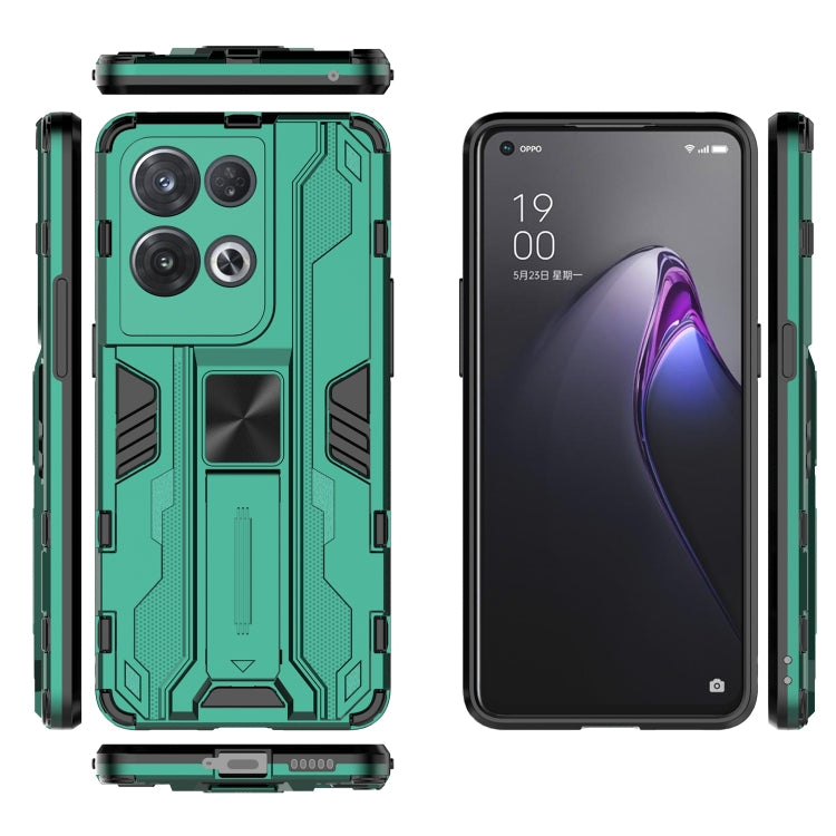 For OPPO Reno8 Pro 5G Supersonic PC + TPU Shock-proof Phone Case(Green) - OPPO Cases by PMC TechLife | Online Shopping South Africa | PMC TechLife | Buy Now Pay Later Mobicred