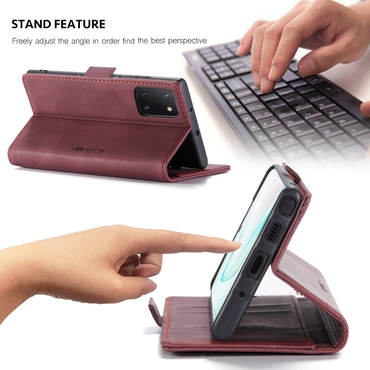 For Galaxy A81 / Note 10 Lite CaseMe Multifunctional Horizontal Flip Leather Case, with Card Slot & Holder & Wallet(Wine Red) - Galaxy Phone Cases by CaseMe | Online Shopping South Africa | PMC TechLife | Buy Now Pay Later Mobicred