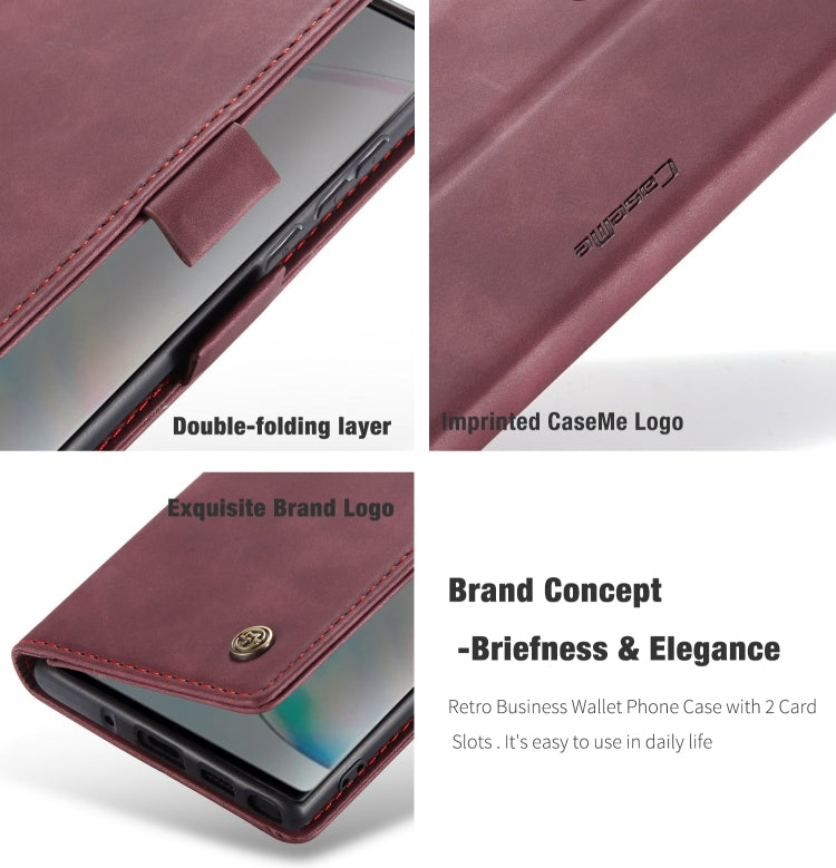 For Galaxy A81 / Note 10 Lite CaseMe Multifunctional Horizontal Flip Leather Case, with Card Slot & Holder & Wallet(Wine Red) - Galaxy Phone Cases by CaseMe | Online Shopping South Africa | PMC TechLife | Buy Now Pay Later Mobicred