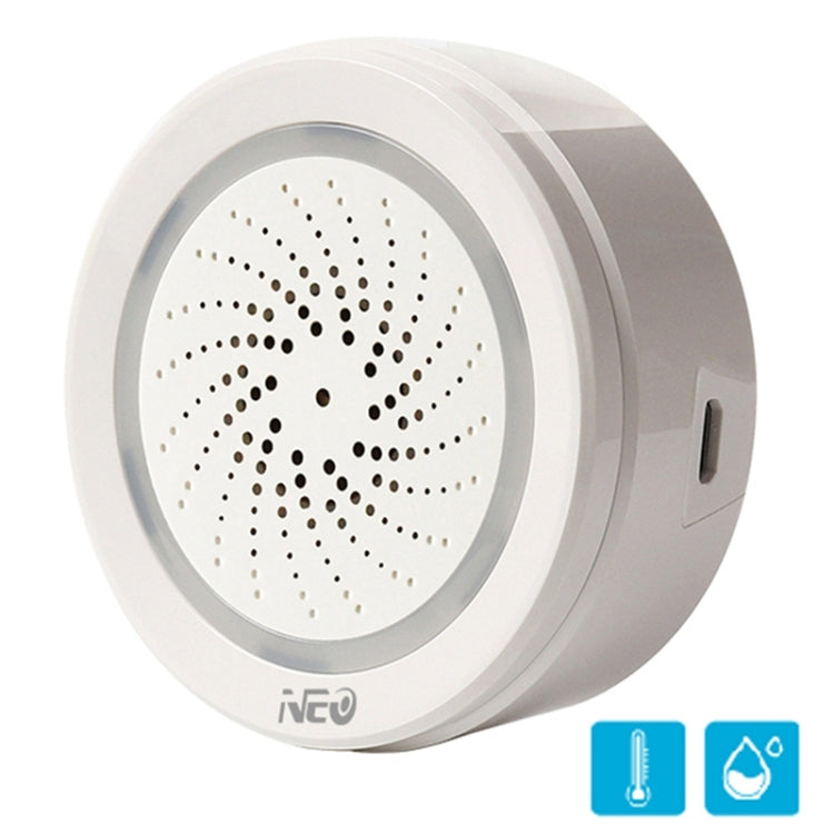 NEO NAS-AB02WT WiFi USB Siren Alarm with Temperature & Humidity Sensor - free shipping - PMC TechLife - Order now!