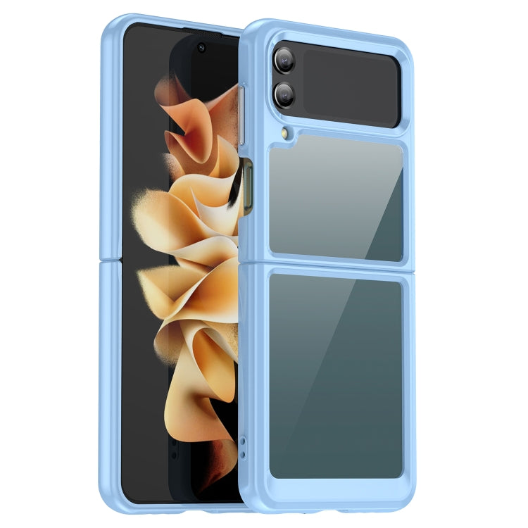 For Samsung Galaxy Z Flip4 5G Colorful Series Acrylic + TPU Phone Case(Blue) - Galaxy Z Flip4 5G Cases by PMC TechLife | Online Shopping South Africa | PMC TechLife | Buy Now Pay Later Mobicred