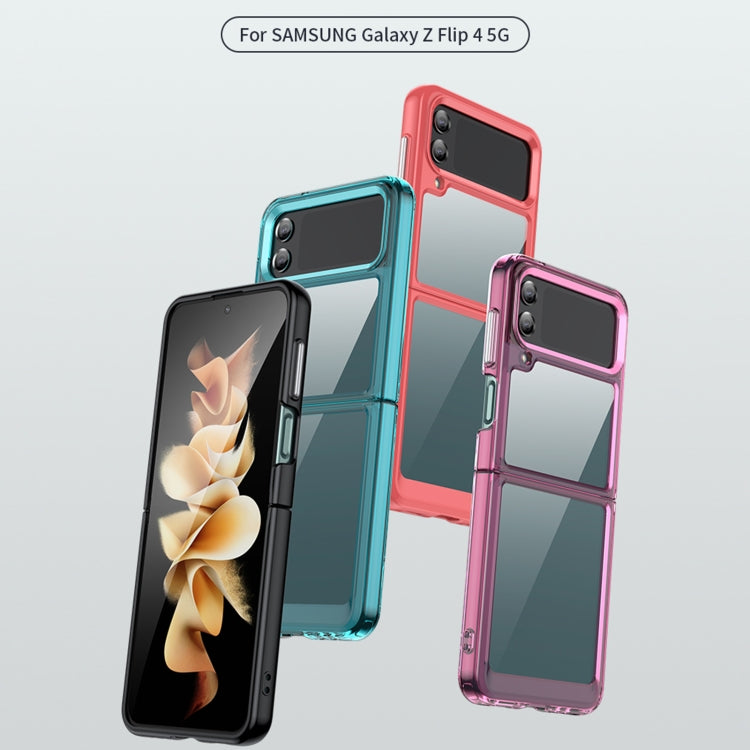 For Samsung Galaxy Z Flip4 5G Colorful Series Acrylic + TPU Phone Case(Blue) - Galaxy Z Flip4 5G Cases by PMC TechLife | Online Shopping South Africa | PMC TechLife | Buy Now Pay Later Mobicred