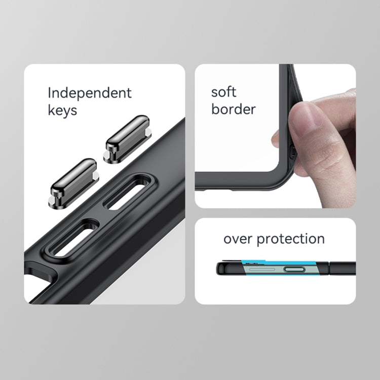 For Samsung Galaxy Z Flip4 5G Colorful Series Acrylic + TPU Phone Case(Blue) - Galaxy Z Flip4 5G Cases by PMC TechLife | Online Shopping South Africa | PMC TechLife | Buy Now Pay Later Mobicred