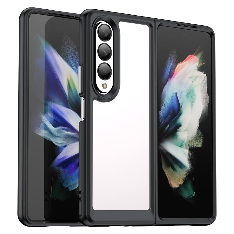 For Samsung Galaxy Z Fold4 5G Colorful Series Acrylic + TPU Phone Case(Black) - Galaxy Phone Cases by PMC TechLife | Online Shopping South Africa | PMC TechLife | Buy Now Pay Later Mobicred