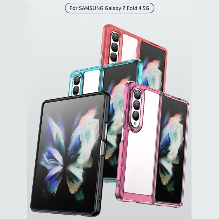 For Samsung Galaxy Z Fold4 5G Colorful Series Acrylic + TPU Phone Case(Black) - Galaxy Phone Cases by PMC TechLife | Online Shopping South Africa | PMC TechLife | Buy Now Pay Later Mobicred