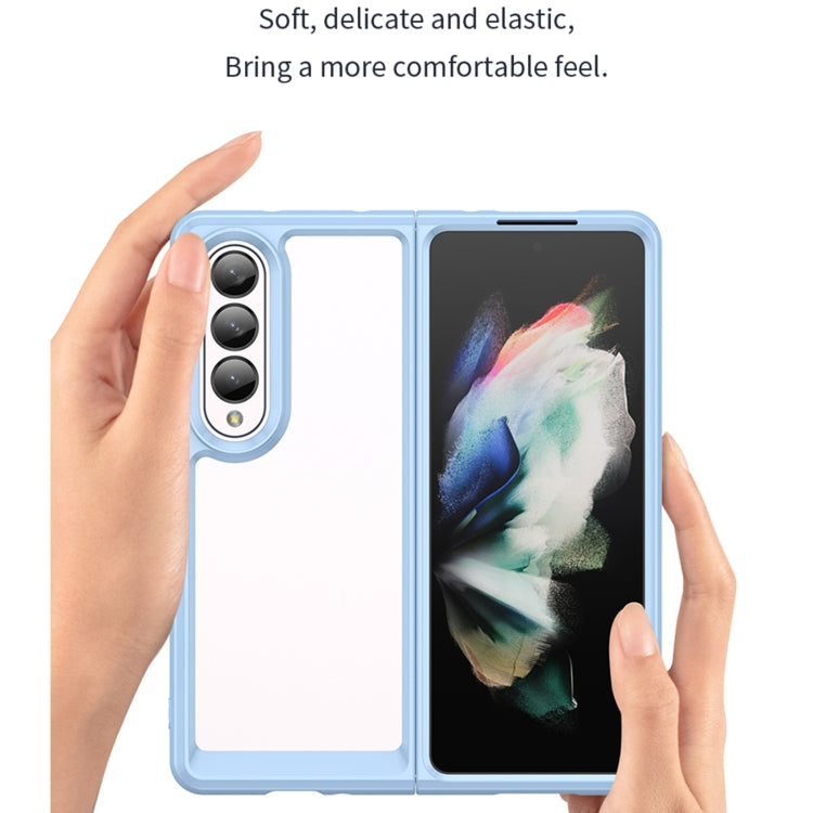 For Samsung Galaxy Z Fold4 5G Colorful Series Acrylic + TPU Phone Case(Black) - Galaxy Phone Cases by PMC TechLife | Online Shopping South Africa | PMC TechLife | Buy Now Pay Later Mobicred