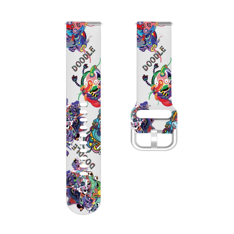 For Samsung Galaxy Watch4 20mm Transparent Printed TPU Silicone Watch Band(10) - Watch Bands by PMC TechLife | Online Shopping South Africa | PMC TechLife | Buy Now Pay Later Mobicred