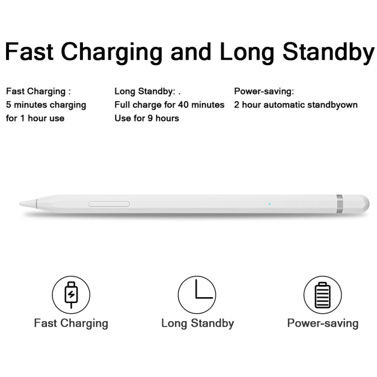 JD50 Bluetooth Active Stylus Pencil with Palm Rejection for iPad After 2018 Version - Stylus Pen by PMC TechLife | Online Shopping South Africa | PMC TechLife
