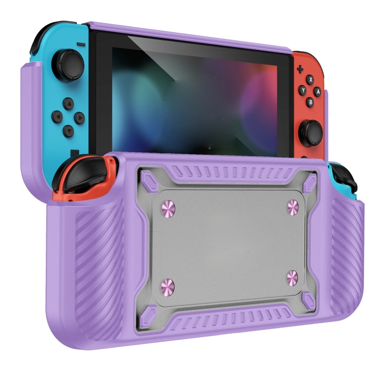 Game Handle Gamepad TPU+PC Protective Case for Switch OLED(Lilac) - Cases by PMC TechLife | Online Shopping South Africa | PMC TechLife