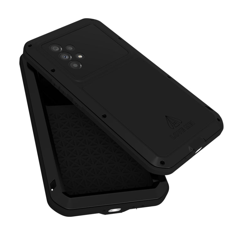 For Samsung Galaxy A53 LOVE MEI Metal Shockproof Waterproof Dustproof Protective Phone Case with Glass(Black) - free shipping - PMC TechLife - Order now!