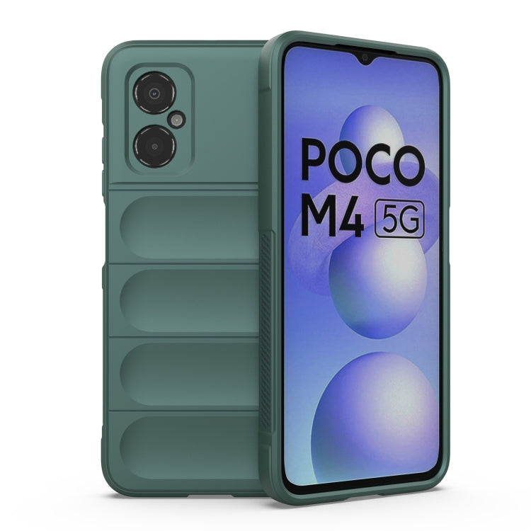 For Xiaomi Poco M4 5G Magic Shield TPU + Flannel Phone Case(Dark Green) - free shipping - PMC TechLife - Order now!