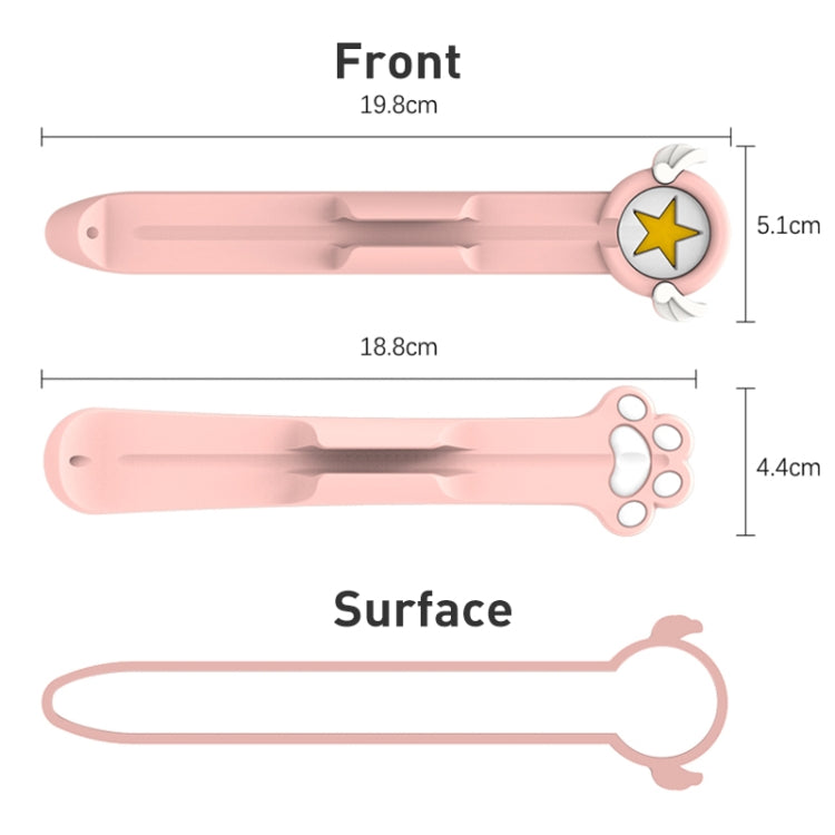 Stylus Silicone Magnetic Cartoon Pen Holder For Apple Pencil 1/2(Pink Cat Paw) - Pencil Accessories by PMC TechLife | Online Shopping South Africa | PMC TechLife