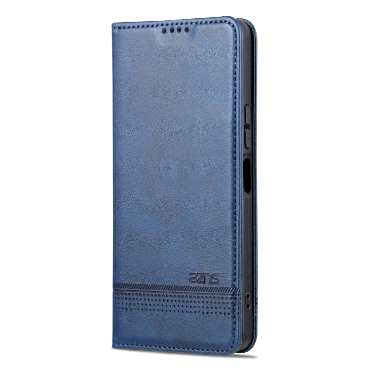 For vivo Y36 Global AZNS Magnetic Calf Texture Leather Phone Case(Dark Blu) - vivo Cases by AZNS | Online Shopping South Africa | PMC TechLife | Buy Now Pay Later Mobicred