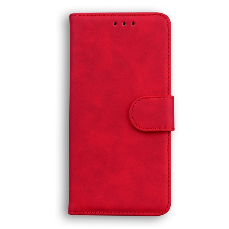 For Honor X8 Skin Feel Pure Color Flip Leather Phone Case(Red) - Honor Cases by PMC TechLife | Online Shopping South Africa | PMC TechLife | Buy Now Pay Later Mobicred
