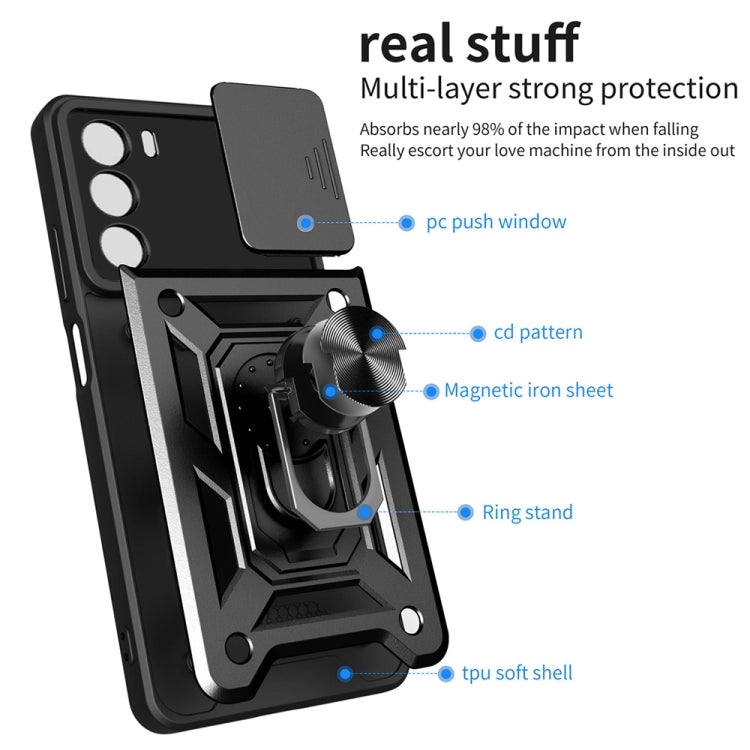 For Motorola Moto G200 5G / Edge S30 Sliding Camera Cover Design TPU+PC Phone Case(Green) - Motorola Cases by PMC TechLife | Online Shopping South Africa | PMC TechLife | Buy Now Pay Later Mobicred