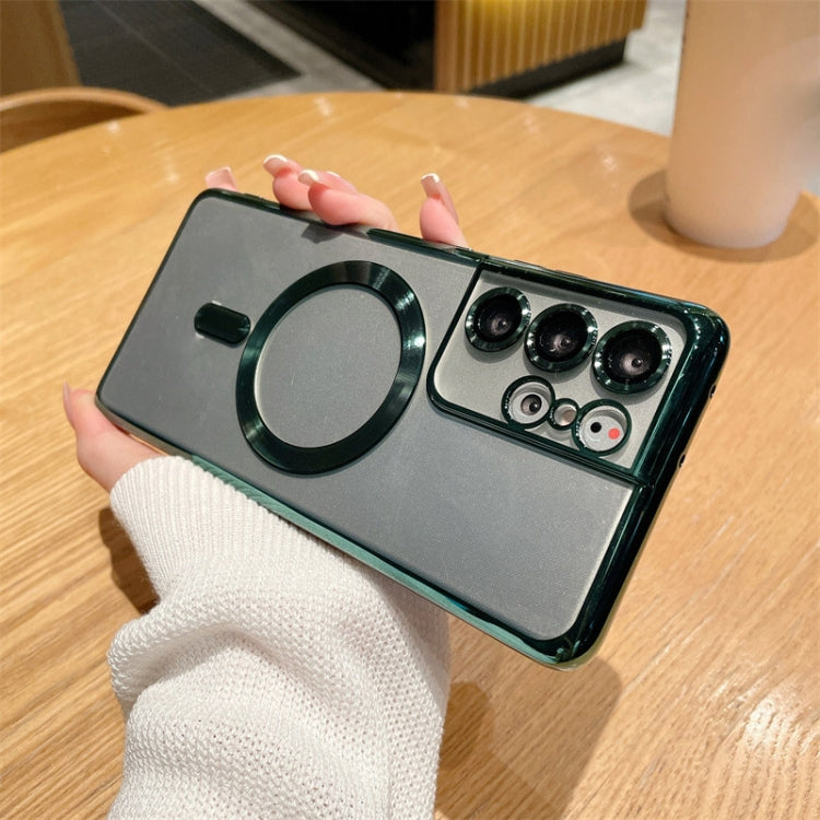 For Samsung Galaxy S22 Ultra 5G TPU Electroplated Magsafe Magnetic Phone Case(Green) - Galaxy S22 Ultra 5G Cases by PMC TechLife | Online Shopping South Africa | PMC TechLife | Buy Now Pay Later Mobicred