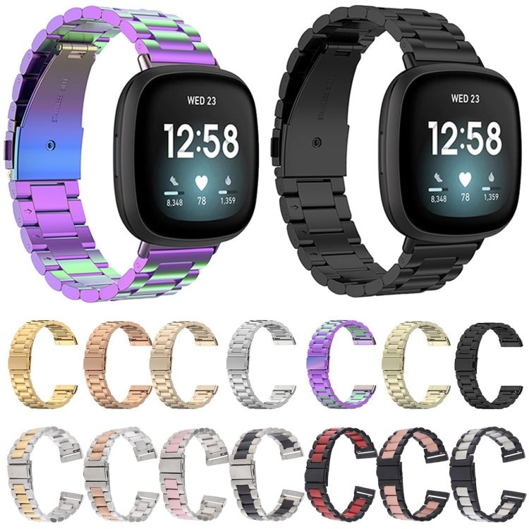For Fitbit Versa 4/Sense 2/Versa 3/Sense 3 Beads Stainless Steel Watch Band - free shipping - PMC TechLife - Order now!