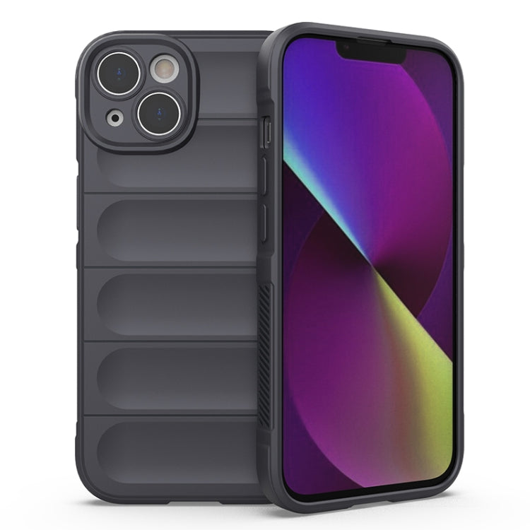 For iPhone 14 Magic Shield TPU + Flannel Phone Case (Dark Grey) - free shipping - PMC TechLife - Order now!