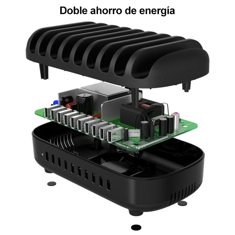 ORICO DUK-10P-DX 120W 5V 2.4A 10 Ports USB Charging Station, US Plug(Black) - free shipping - PMC TechLife - Order now!