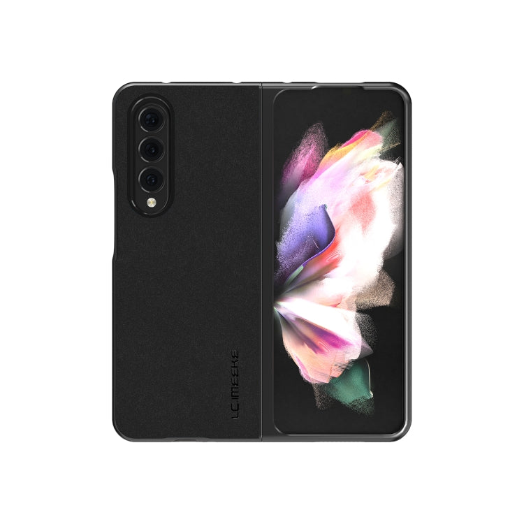 For Samsung Galaxy Z Fold4 5G LC.IMEEKE Shock-resistant Plain Leather All-inclusive Protective Case(Black) - Galaxy Z Fold4 5G Cases by LC.IMEEKE | Online Shopping South Africa | PMC TechLife | Buy Now Pay Later Mobicred